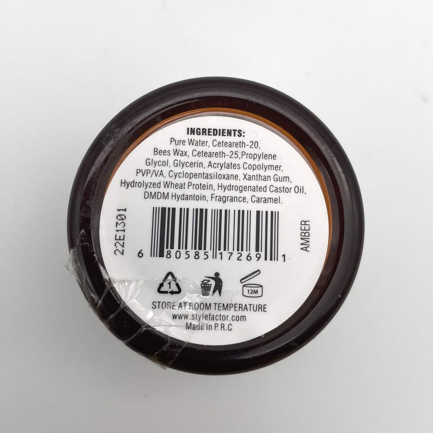 Style Factor - Edge booster - Amber Scent Strong Hold Water Based Pomade 25 ml