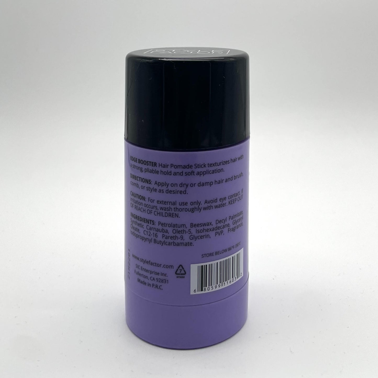 Style Factor - Edge Booster - Hair Pomade Strong Hold Stick Grape Scent 70 g