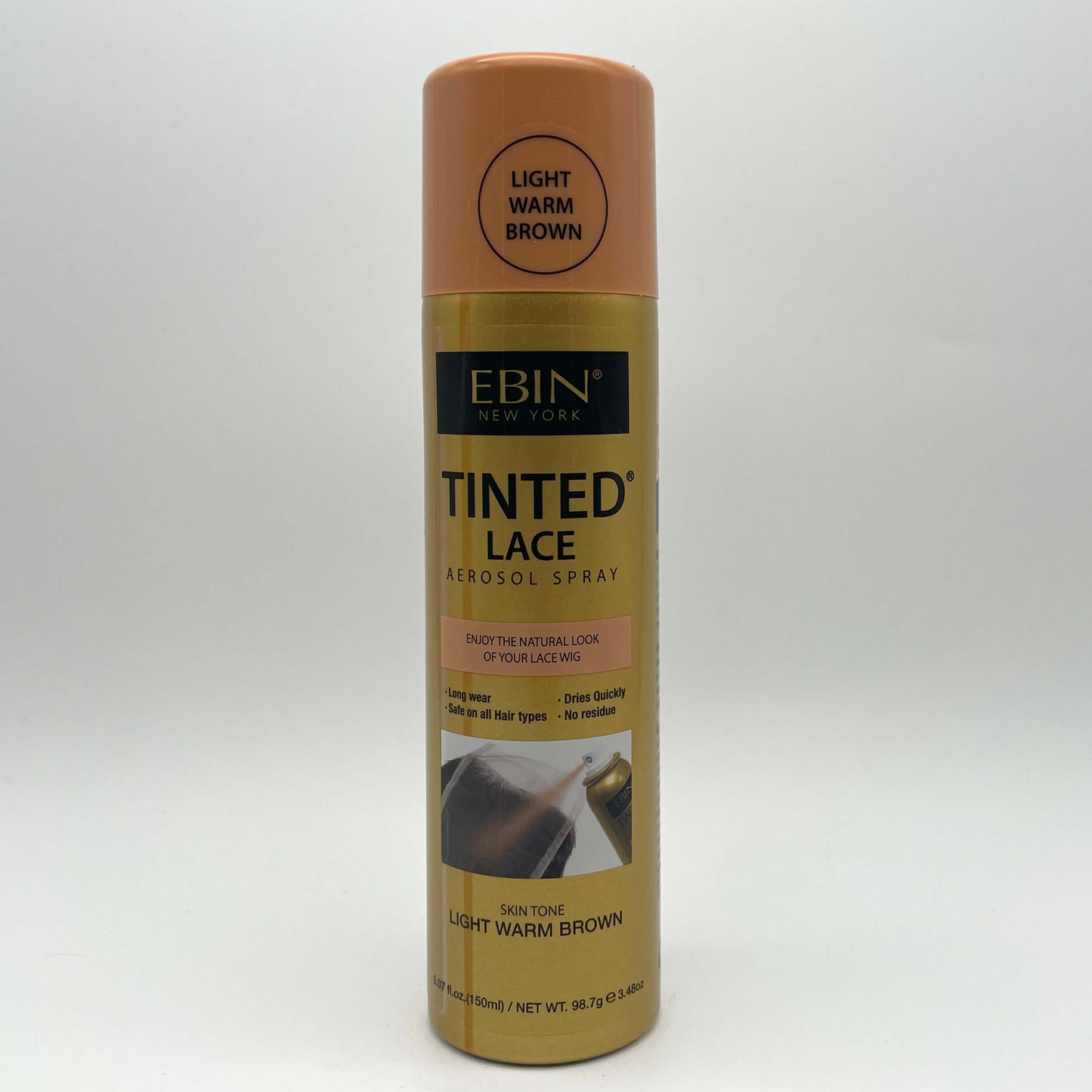 Ebin - New York Tinted Lace Aerosol Spray 150 ml Light Warm Brown