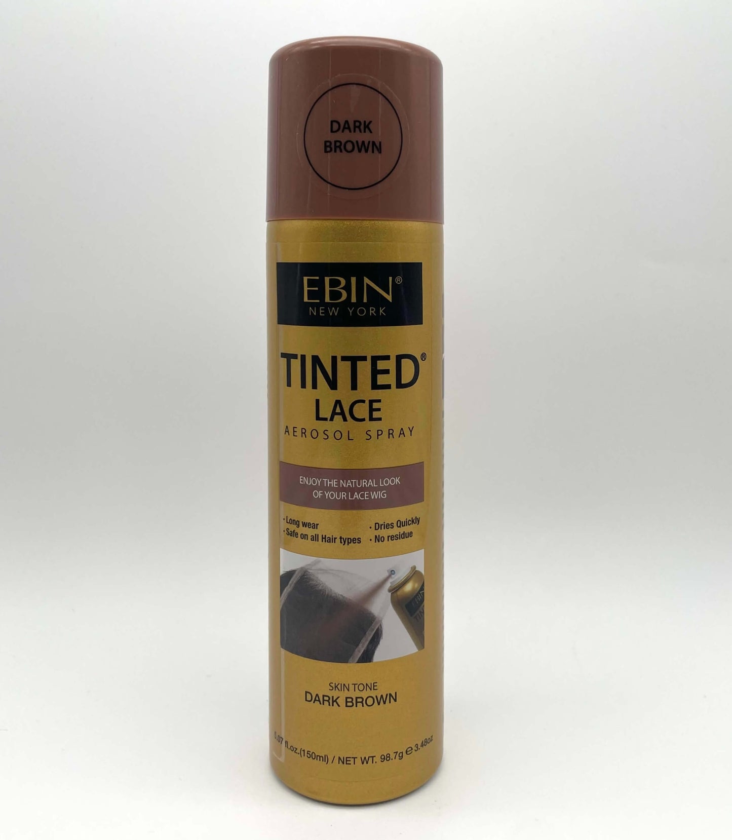 Ebin - New York Tinted Lace Aerosol Spray 150 ml Dark Brown