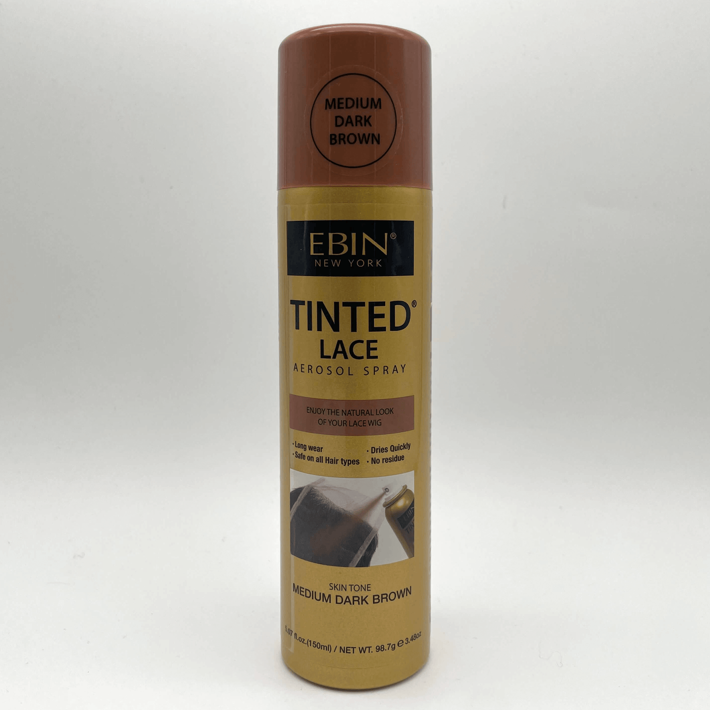 Ebin - New York Tinted Lace Aerosol Spray 150 ml Medium Dark Brown